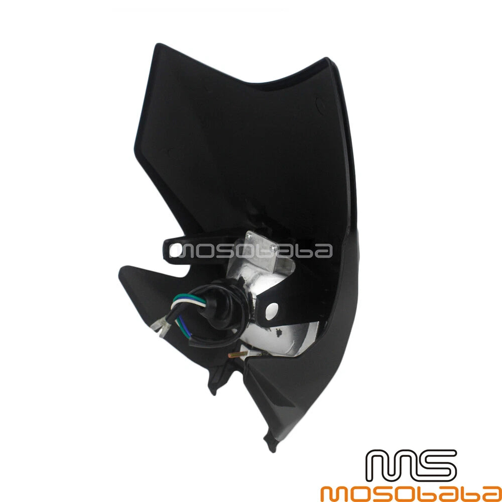 Black Motocross Front Fairing Headlight Lamp for Honda CRF150F CRF230F (2015-2020)