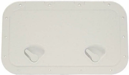 Caravan RV Access Hatch 600mm x 355mm with 2 Recessed Handles White