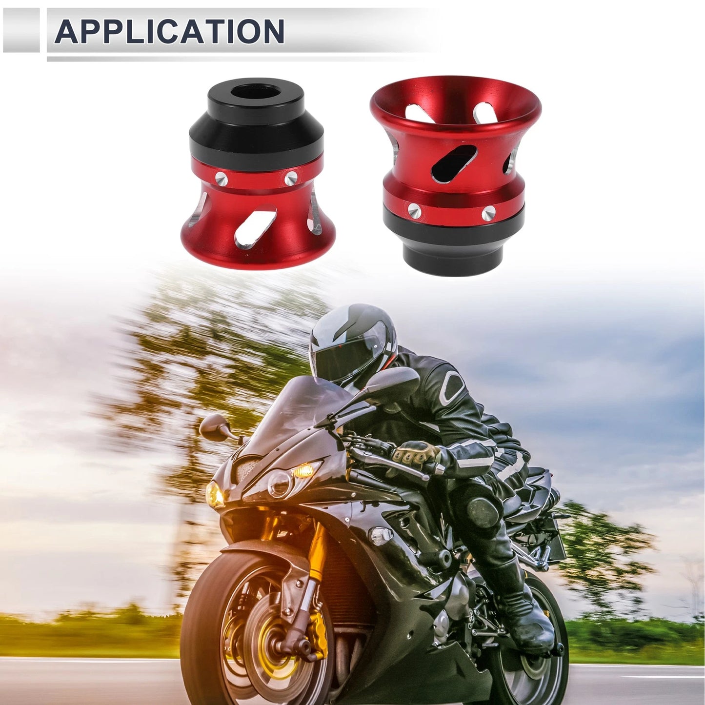 14mm Aluminum Alloy Motorcycle Slider Frame 2 x for Motorcycles