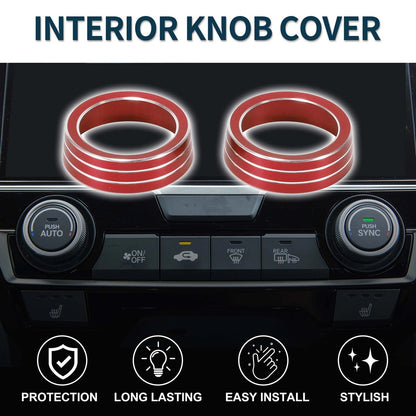 AC Climate Heater Switch Knob Cover for Honda Civic 10th Gen 2016-2020 (2)