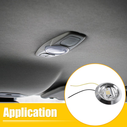 Kit 12V Car Reading Light LED Roof Round Dome Lamp for Pontiac Buick