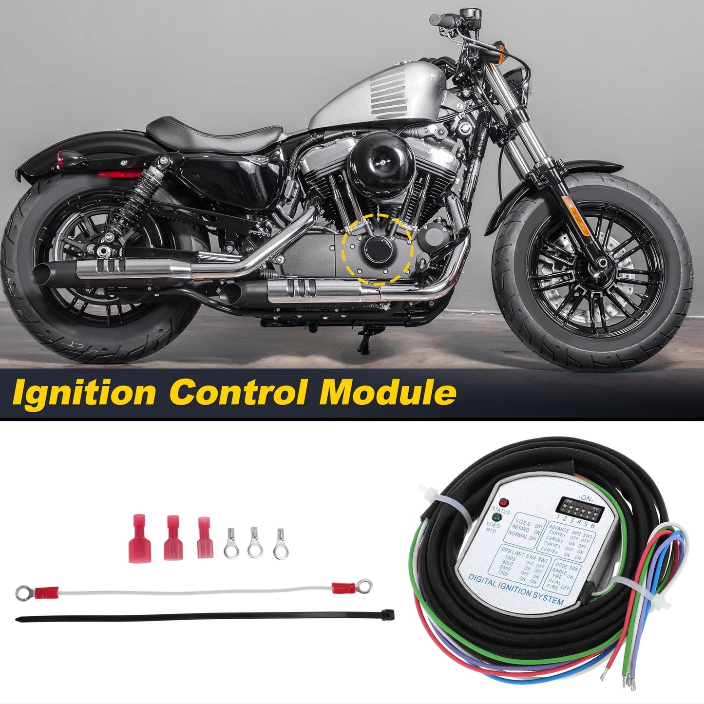 Programmable Single Fire Electronic Ignition Module for Harley-Davidson