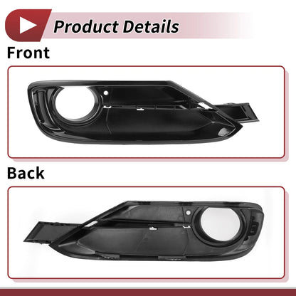 Front Right Fog Light Grill for BMW 320i (2012-2015) - 1 x Black Lens