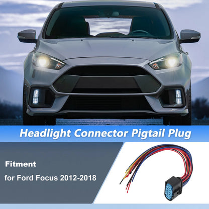 14-Pin Headlight Connector Pigtail Plug for Ford Focus (2012-2018)