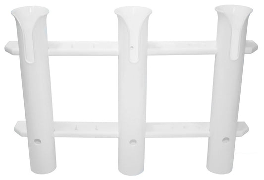 3 Rod Holder Vertical Rack for Boat Fishing Marine Storage White Plastic