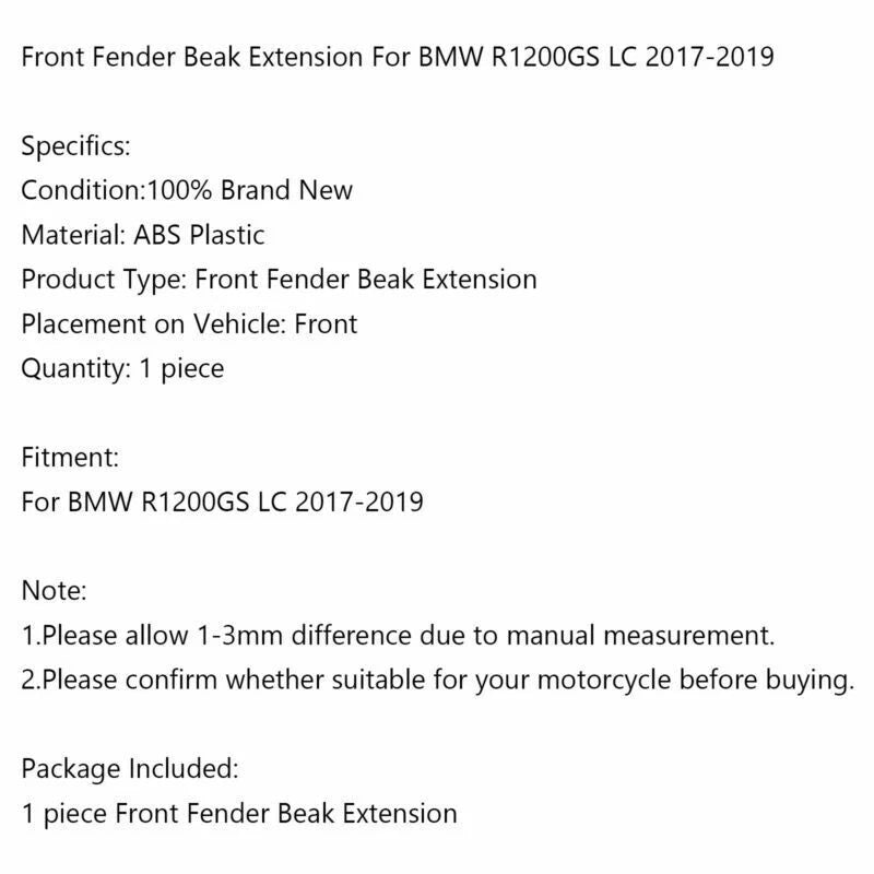 Front Beak Nose for BMW R1200GS (2017-2019) & R1250GS (2018-2021)