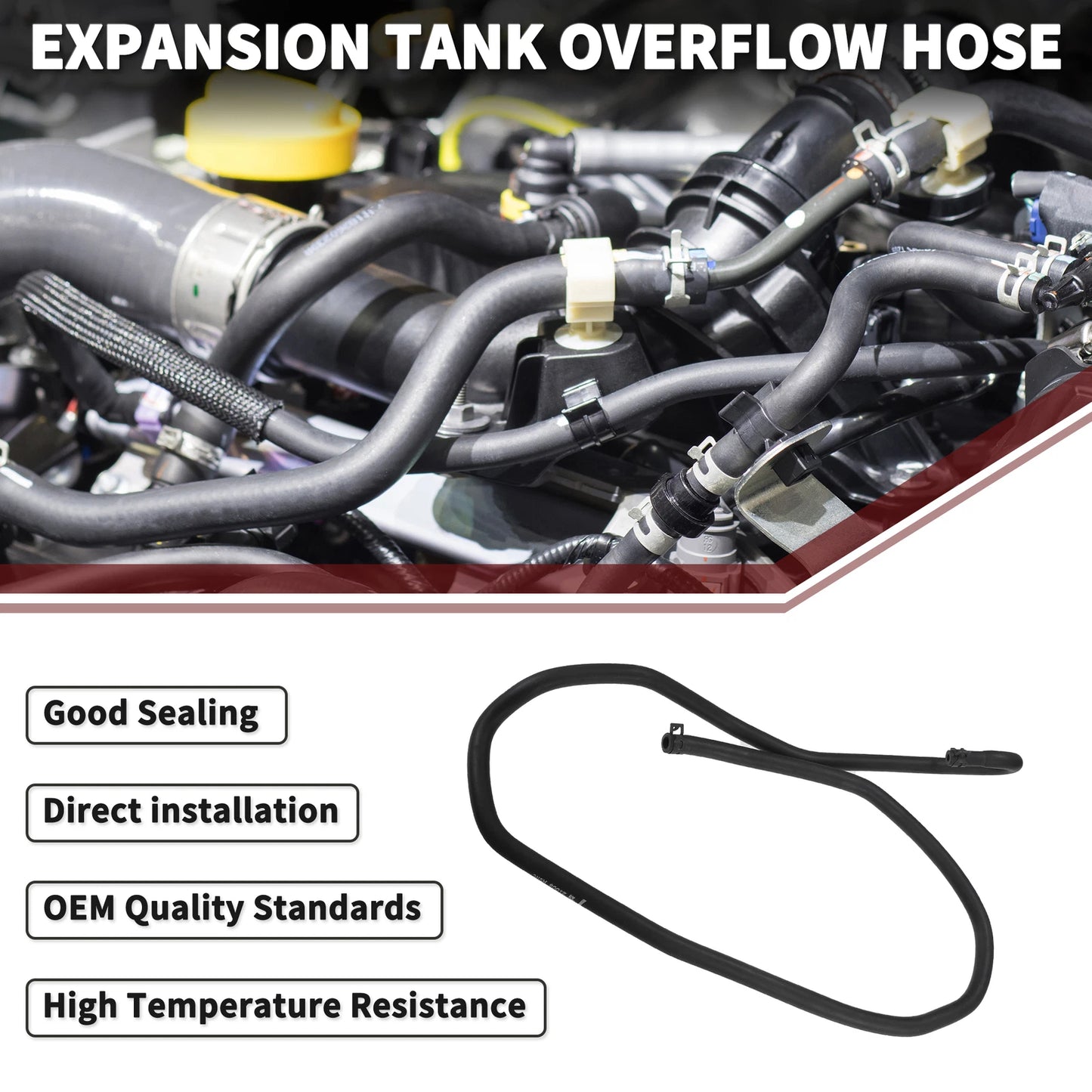 Overflow Hose for Focus MK2 2004-2011 (2 x) Black