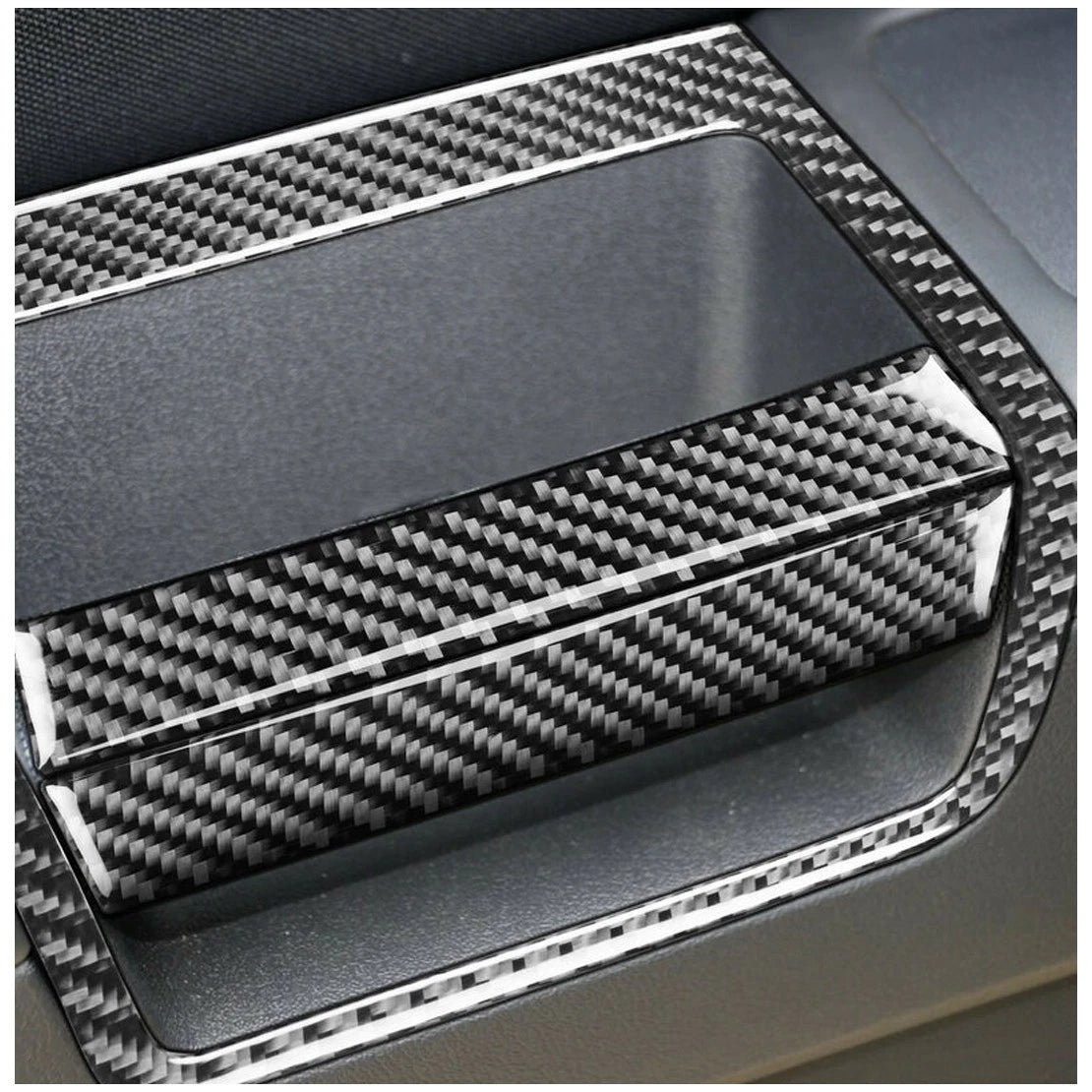Carbon Fiber Interior Door Trim Cover for Dodge Challenger (2015-2023)