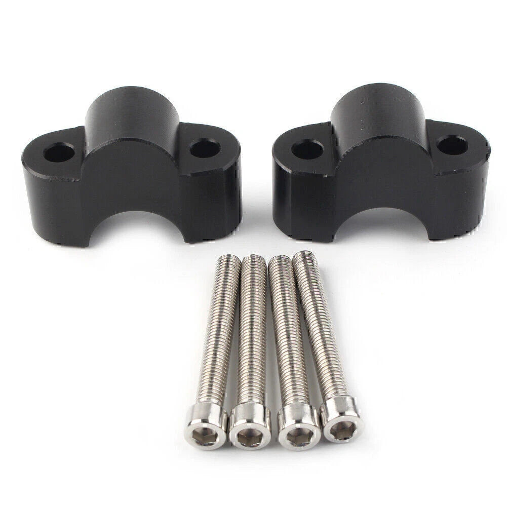 Black Handlebar Riser Adapters for Kawasaki Z900RS (2018-2020)