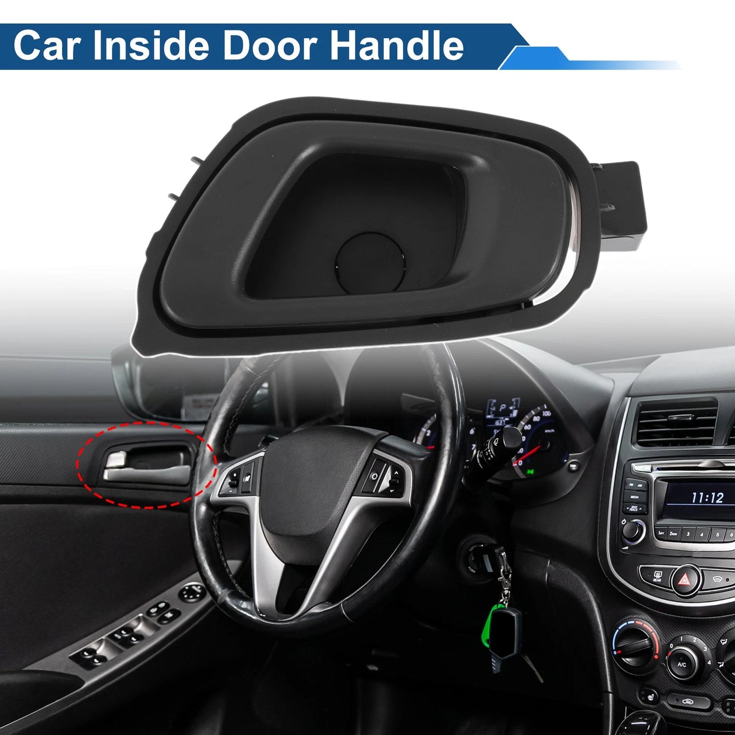 Rear Left Passenger Side Interior Door Handle for Chevrolet Spark