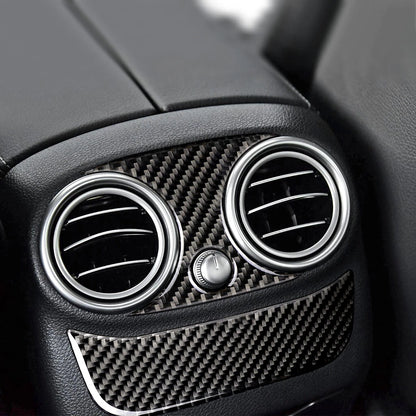 Carbon Fiber Rear Air Outlet Vent Cover Trim Fit For Benz C-Class W205 2015-2018