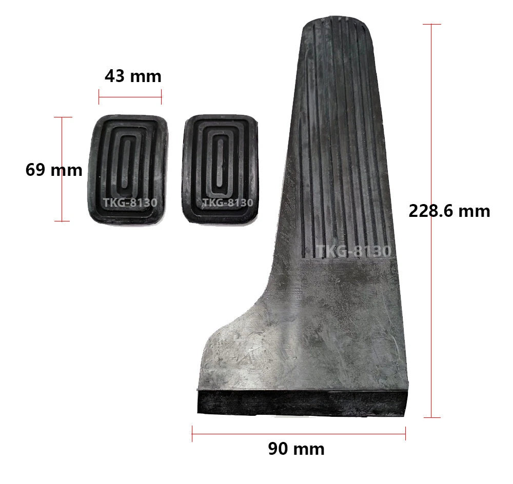 Clutch Brake Accelerator Pedal Pad Cover for Mazda B1600 (1972-1978)