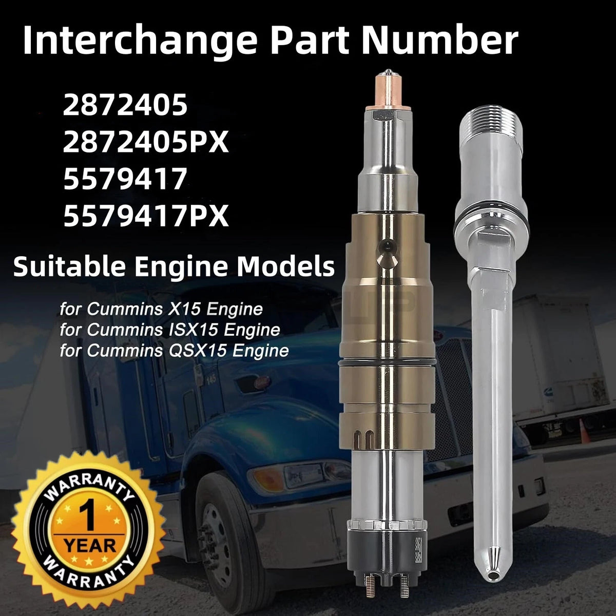 Diesel Fuel Injector Kit for Cummins ISX15 QSX15