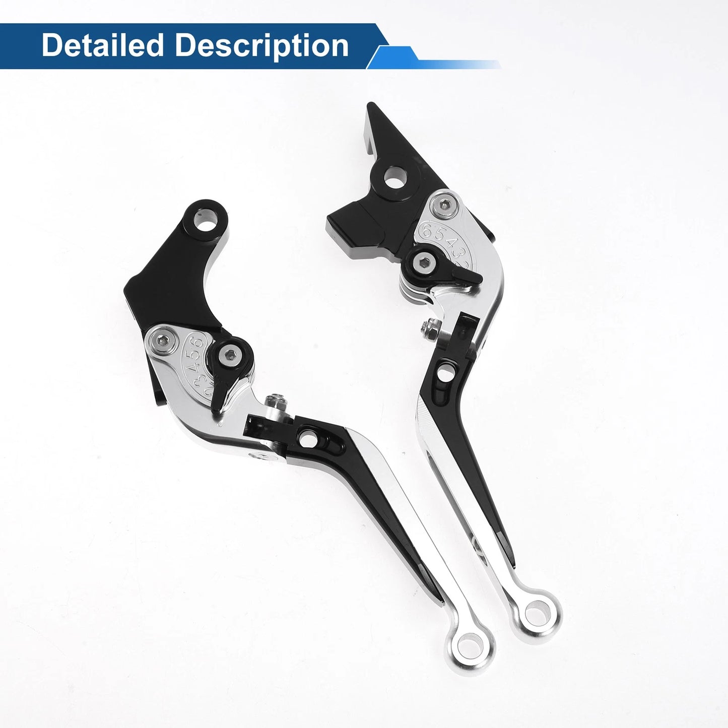 Adjustable Short Brake Clutch Levers for Suzuki GSXR150 (2017-2020) Silver