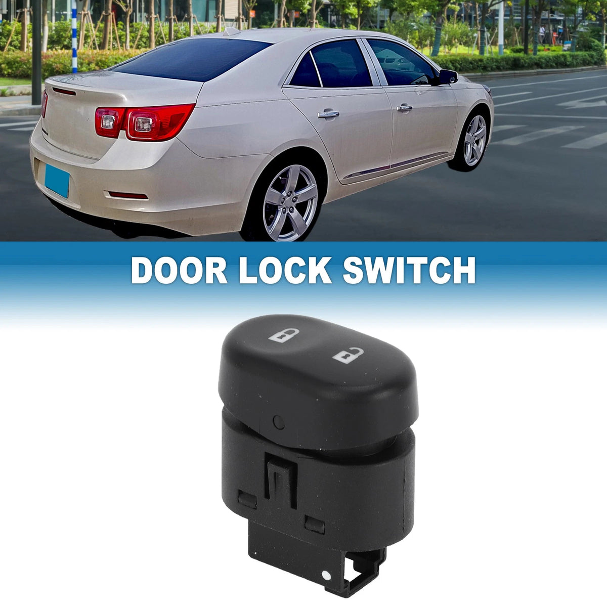 Door Lock Switch for Chevrolet Malibu (2008-2009) Plastic Metal
