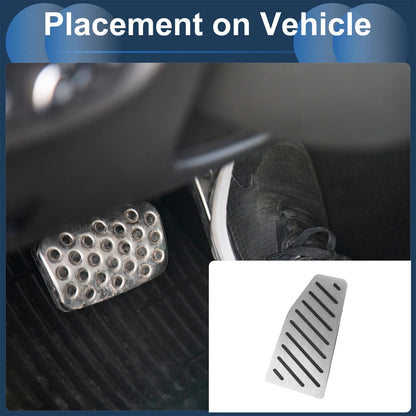 Footrest Pedal Cover for Toyota RAV4 (2019-2024) - Aluminum Alloy Silver Tone