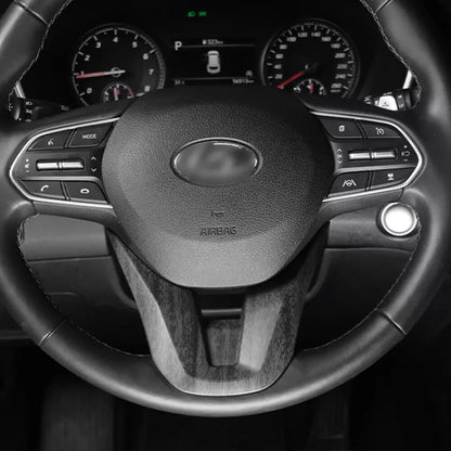 Lower Chin Cover Trim Wood Grain Steering Wheel for Hyundai Palisade Santa Fe