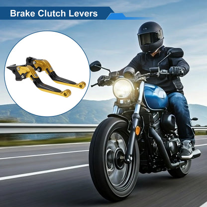 Brake/Clutch Levers 1 Pair Gold Tone Black for Yamaha MT-07 (2014–2022)