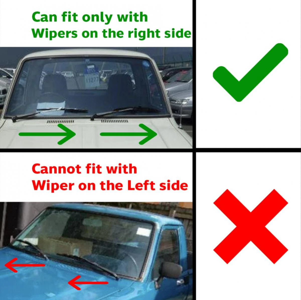 Windshield Wiper Arm L+R (RHD Fits Mitsubishi L200 Express Pickup 1978-86 D07