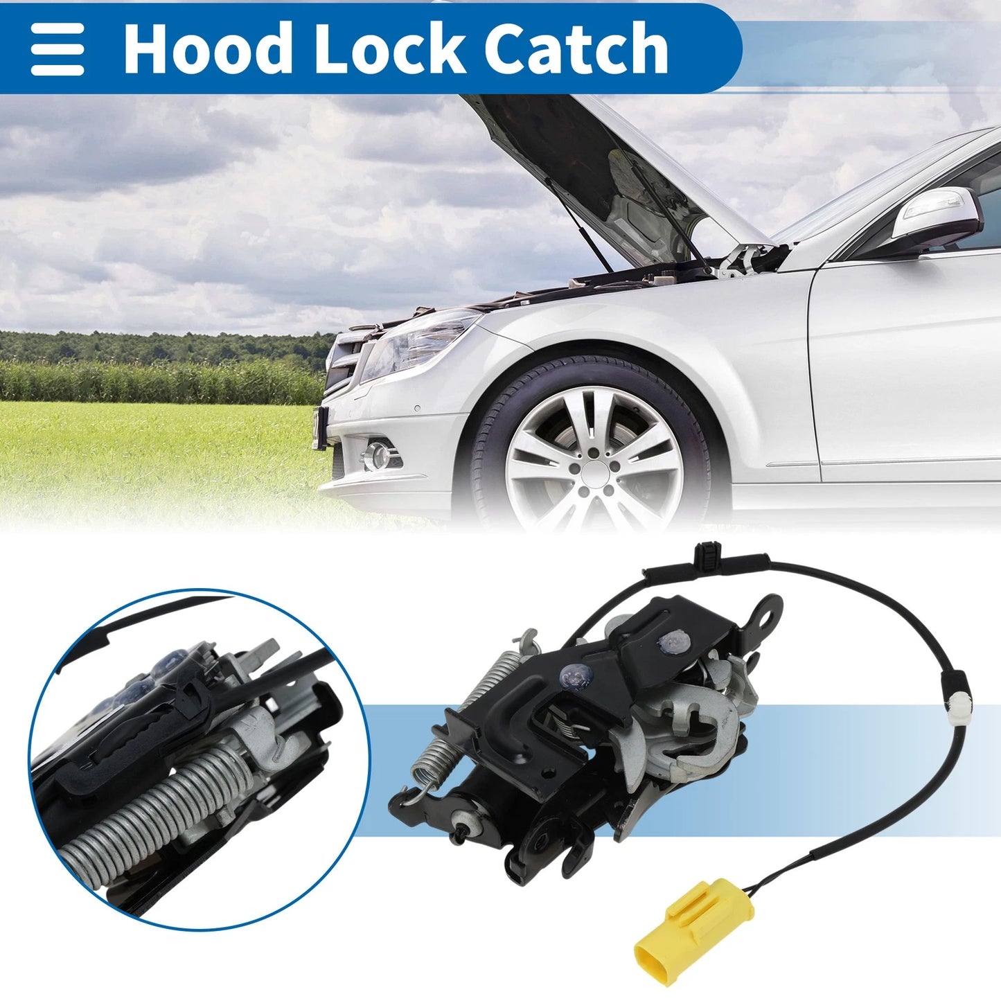 Hood Latch Assembly for BMW 5 Series F90 G30 (2016-2024) 1 x Pcs
