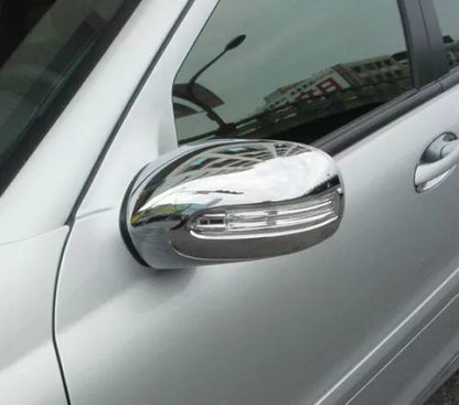 Chrome Side Door Mirror Covers for Mercedes C-Class W203 (2001-2006)