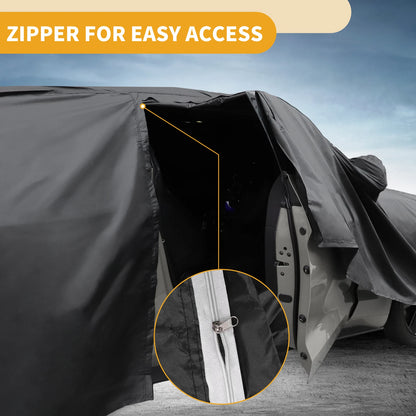 Waterproof All Weather Car Cover for BMW Mini Cooper (2014-2024) Black 210D-PU