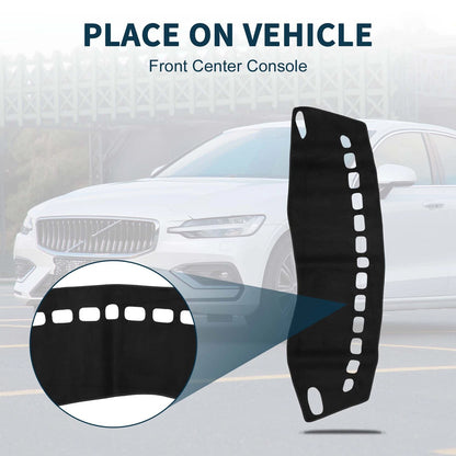 Dashboard Cover Mat for Volvo S60 2010-2018 Sun Protector Pad Black