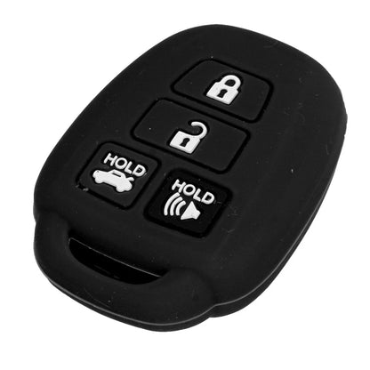 Black Silicone Key Case Cover for Toyota Corolla (2014-2018)