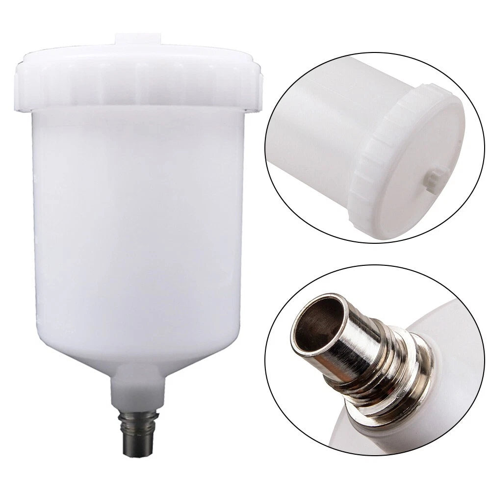 Paint Cup HVLP White Plastic for Sata Sprayer Jet Connector