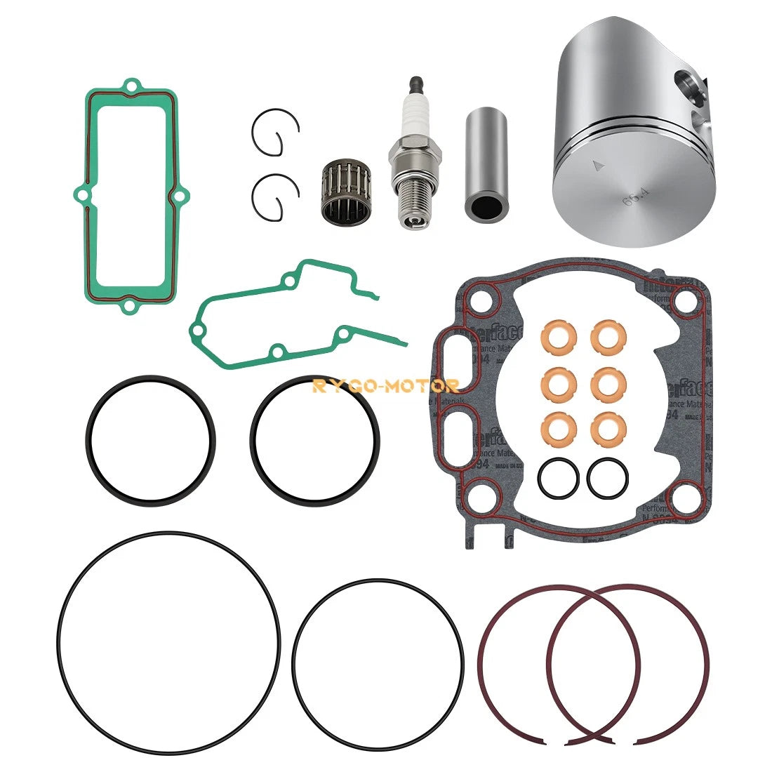 Top End Rebuild Kit 66.4mm Gasket & Piston for Yamaha YZ250X (2005–2024)