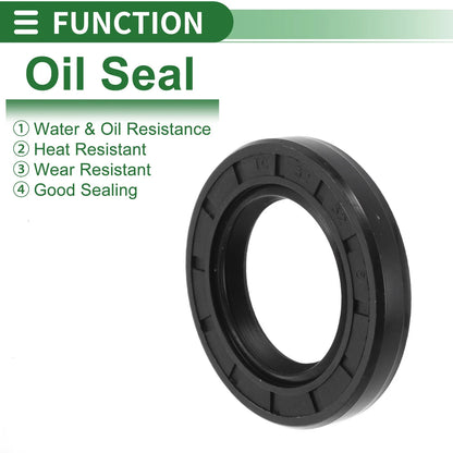 Oil Seal 32x52x8mm Rotary Shaft Seal NBR Rubber Black 5 Pcs