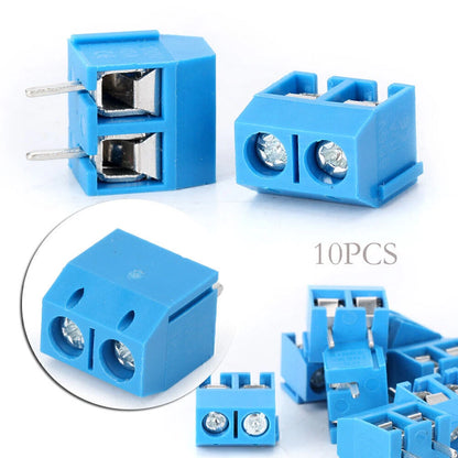 10 x 5.0MM 2-Pin Connectors for KF301 Terminal Screws, 12A 300V