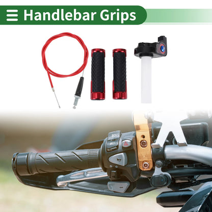 7/8" 22mm Hand Grips Red for Motorcycle