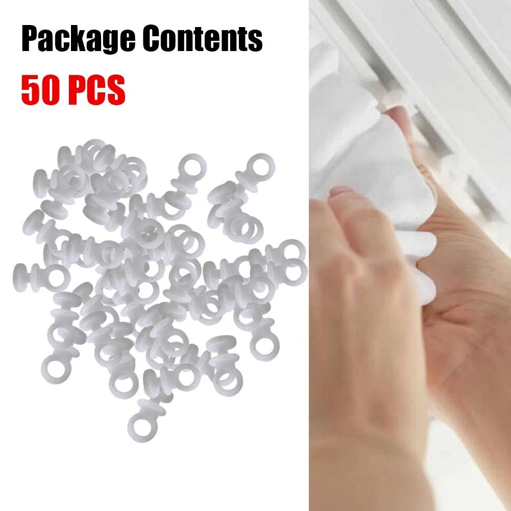50x Curtain Track Hooks Runner for Camper Van Motorhome Caravan Boat