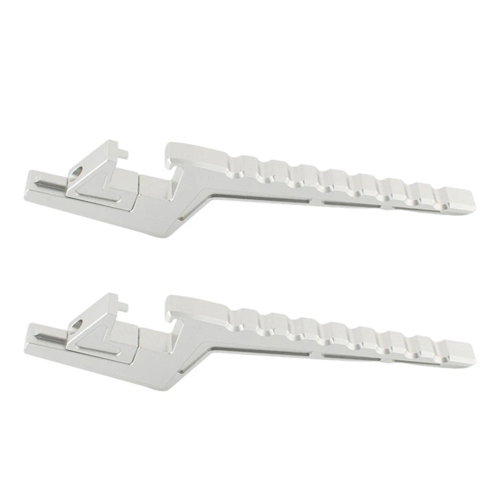 Silver Passenger Footpeg Extensions for Surron Light Bee X/S X/L1E (2020-2023)
