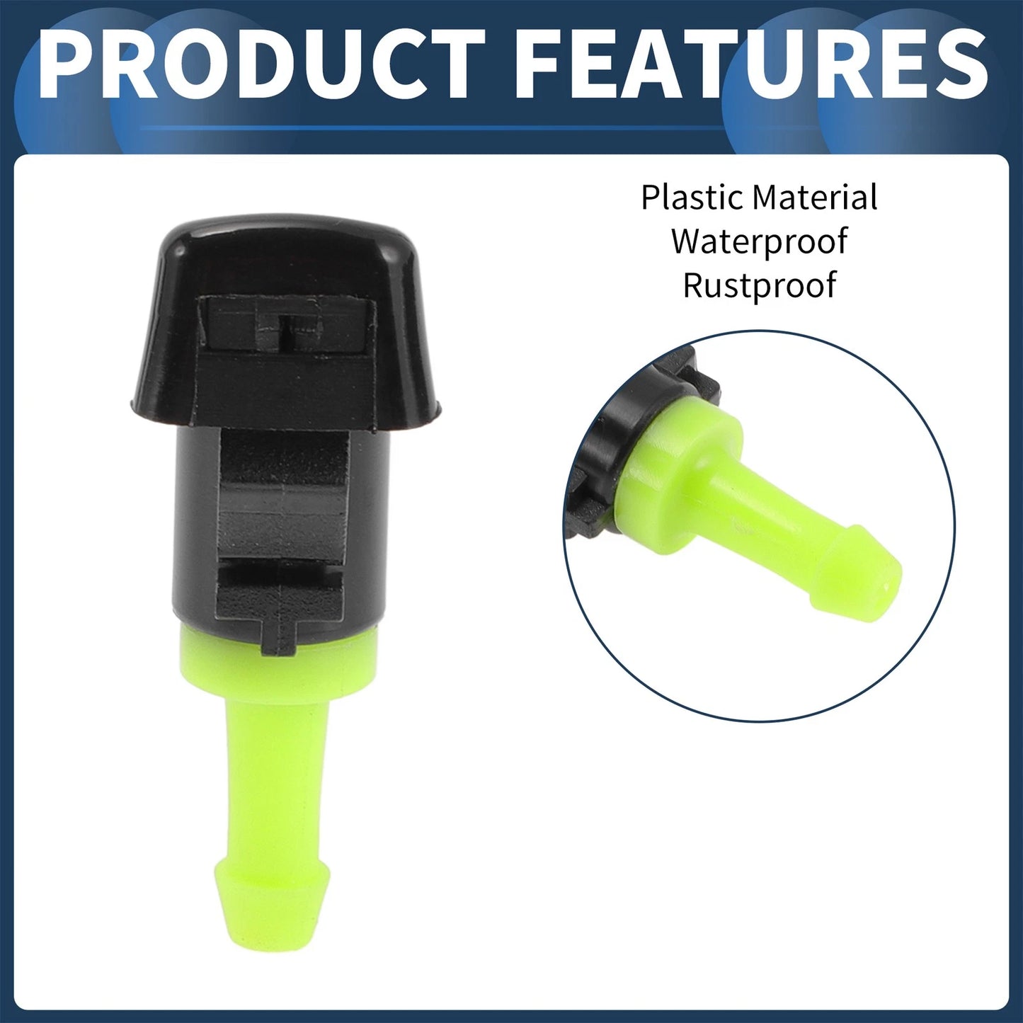 1x Front Windshield Washer Nozzles for Chrysler Town & Country