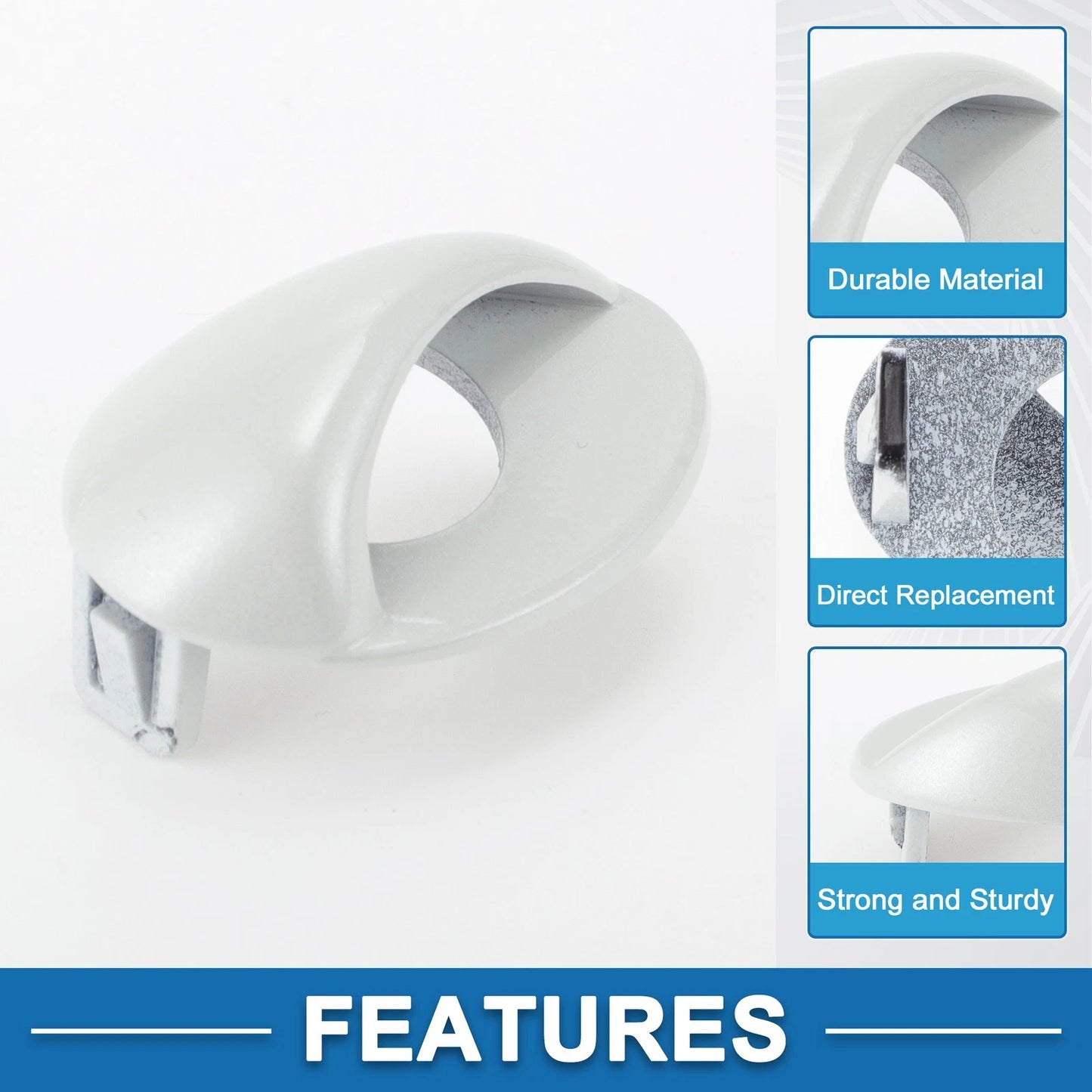 Bumper Headlight Washer Nozzle Cover Cap for BMW M3 (2008-2013) White