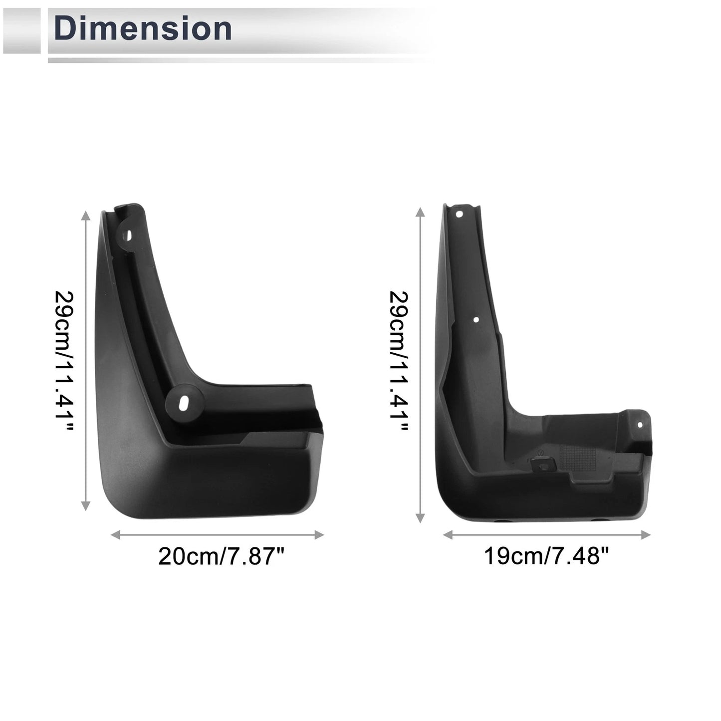 Mud Flaps Splash Guards 1 Set for BMW 3 Series E90 (2005-2011)