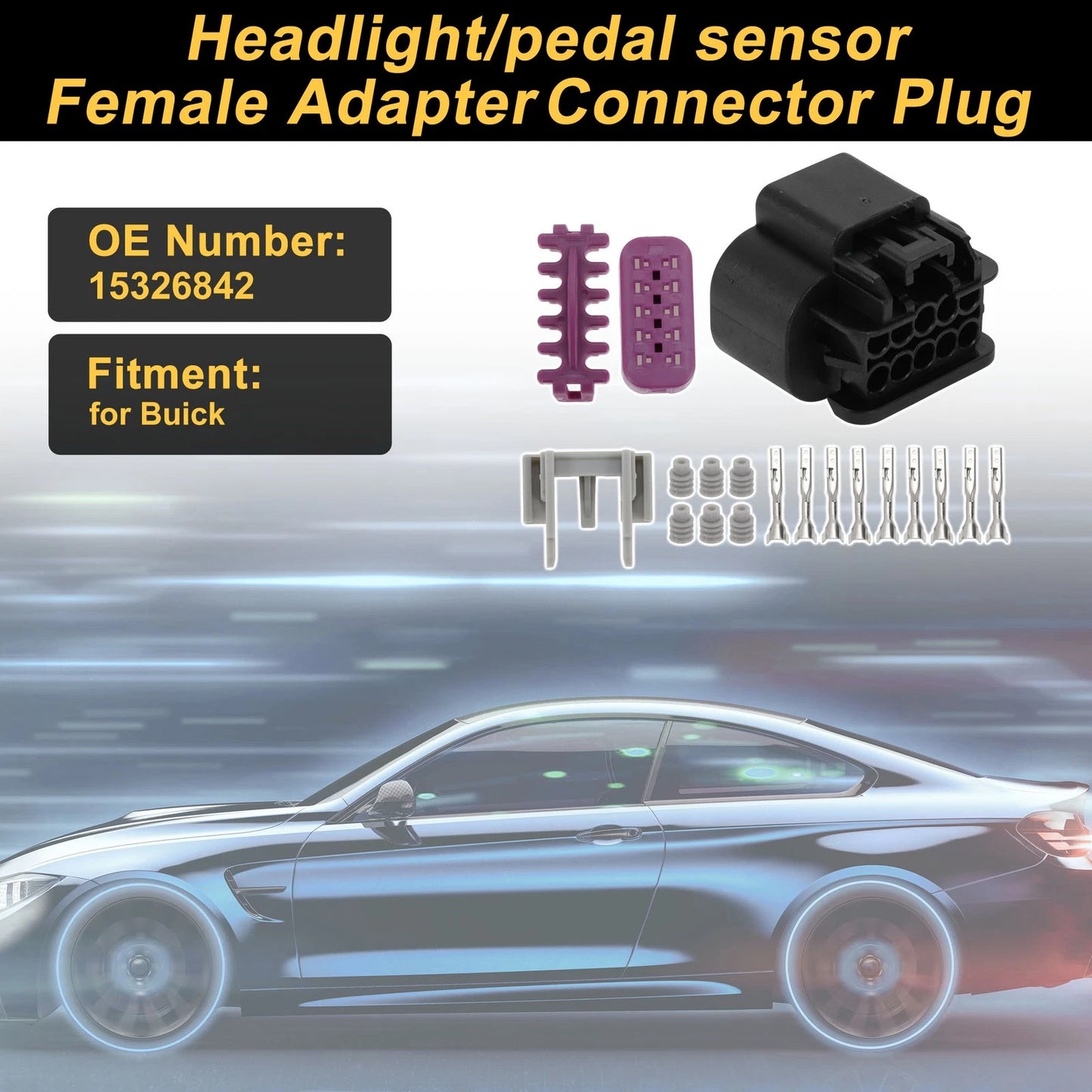 Set 10-Pin Connector Plug for Buick Female Adapter