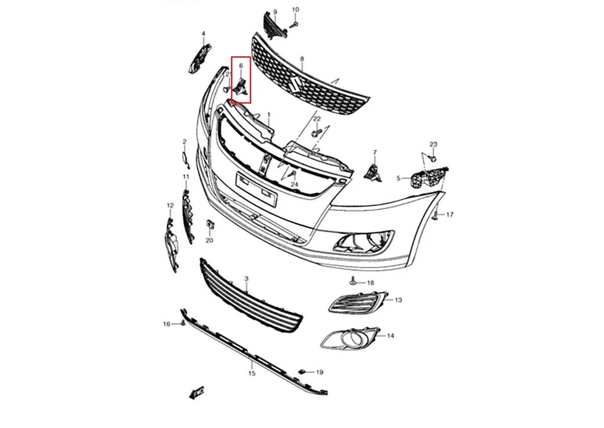 Right Front Bumper Bracket for Suzuki Swift (2011-2017)