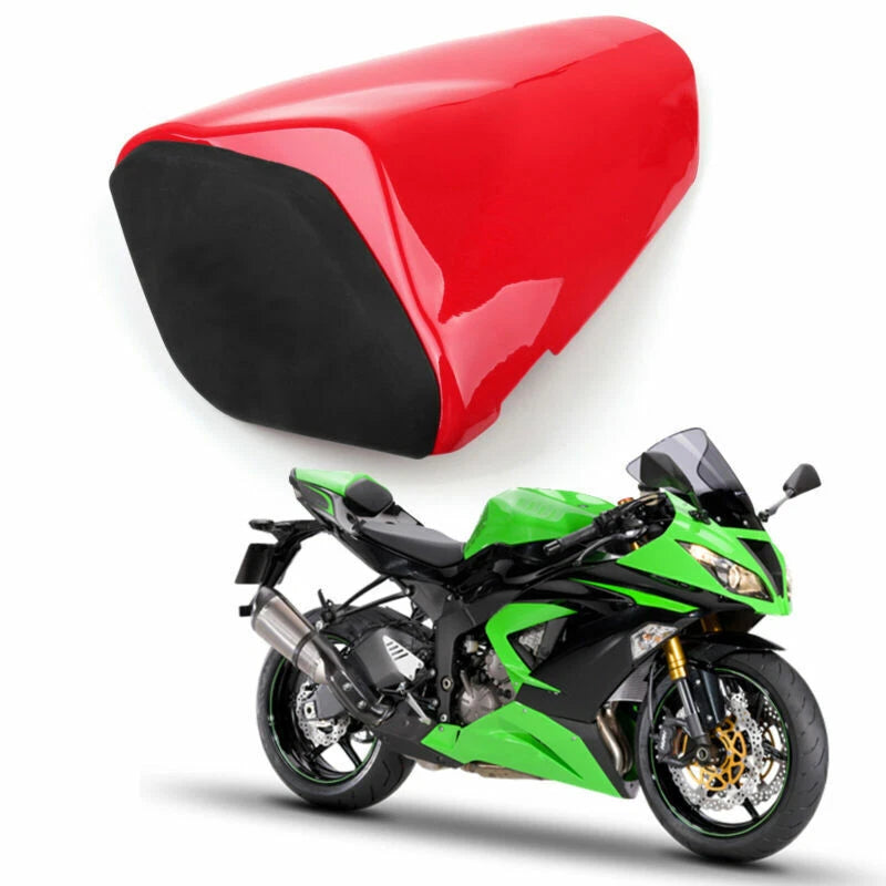 Pillion Seat Cover for Kawasaki ZX6R ZX 636 (2009-2018) Red