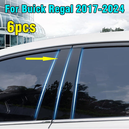 6x Window Pillar Posts Door Trim Cover for Buick Regal (2017–2024)
