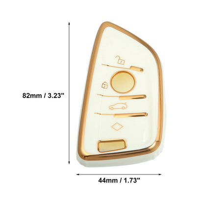 Key Fob Remote Control for BMW 1 2 3 5 6 7 Series X1 TPU Keychain White