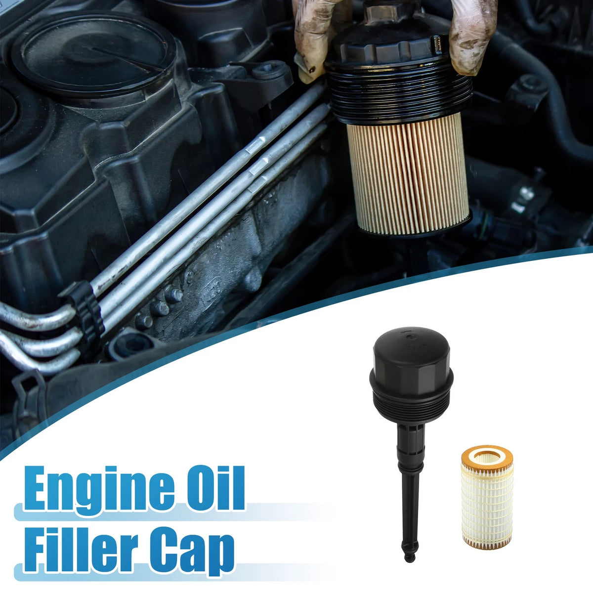 Engine Oil Filter with Housing Cap for Mercedes-Benz C240 C280 C320 (2001-2005)
