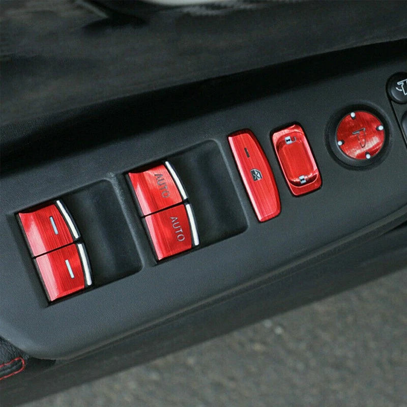Red Door Armrest Window Switch Cover Trim for Honda CR-V (2017-2019)