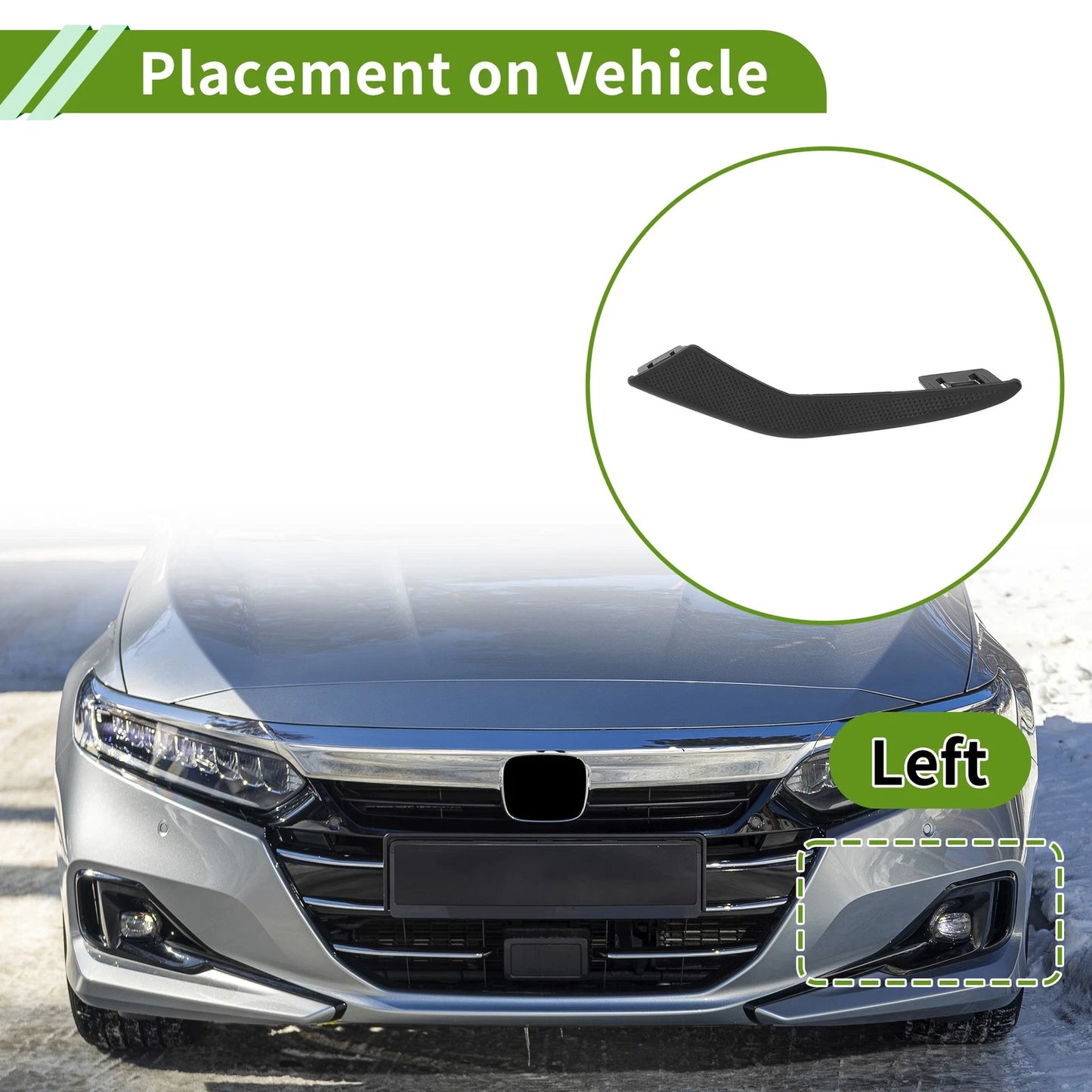 1 Pc Front Left Fog Light Grill for Toyota Corolla (2019-2021)