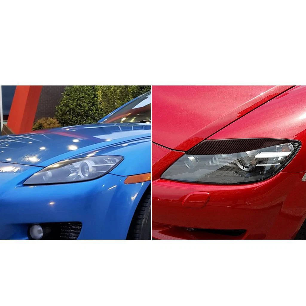 Carbon Fiber Headlight Eyebrow Cover Trim for Mazda RX-8 2004-2008