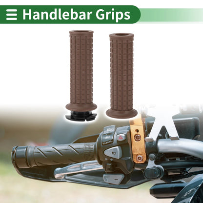 Grips 7/8in Hand Bar Throttle Cover Light Brown for Motorcycle
