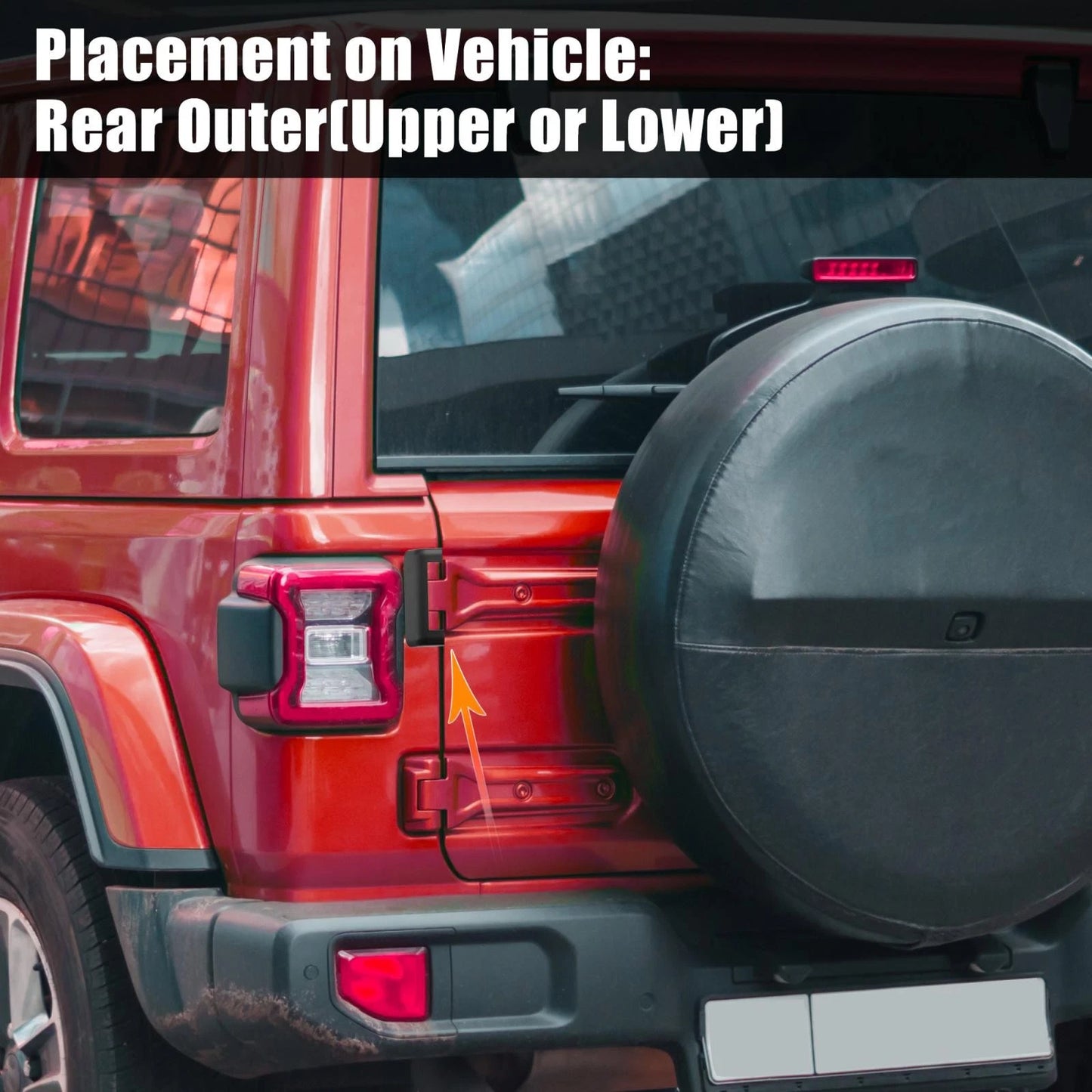 Rear Outer Lower Tailgate Tire Bracket Cover for Jeep Wrangler (2007-2018)