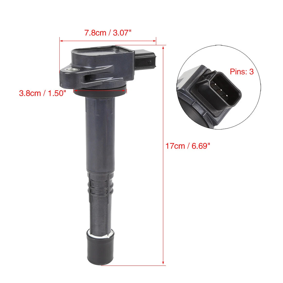 Ignition Coil Gray 3 Pins for Honda Civic Type-R FN2 2.0 Petrol (2010)